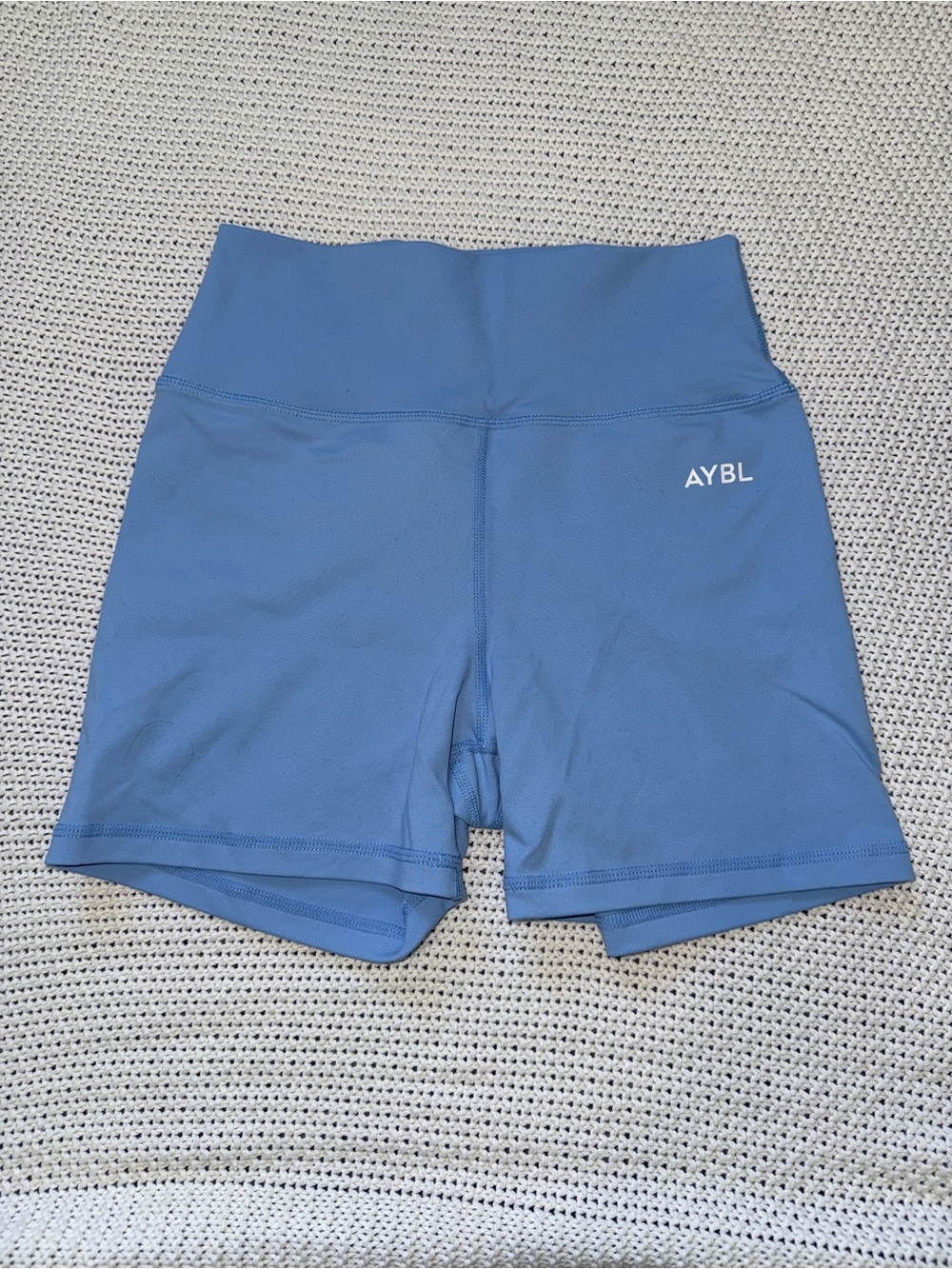AYBL Steel Blue High-Waist Athletic Shorts